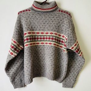 L.L. Bean Shetland Wool Turtleneck Sweater
